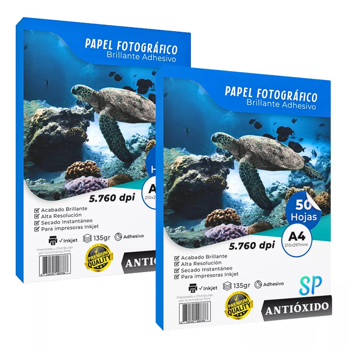 Papel Fotográfico Adhesivo Pack 100 Hojas 135g A4 Brillante, marca GENERICO - Foto Principal