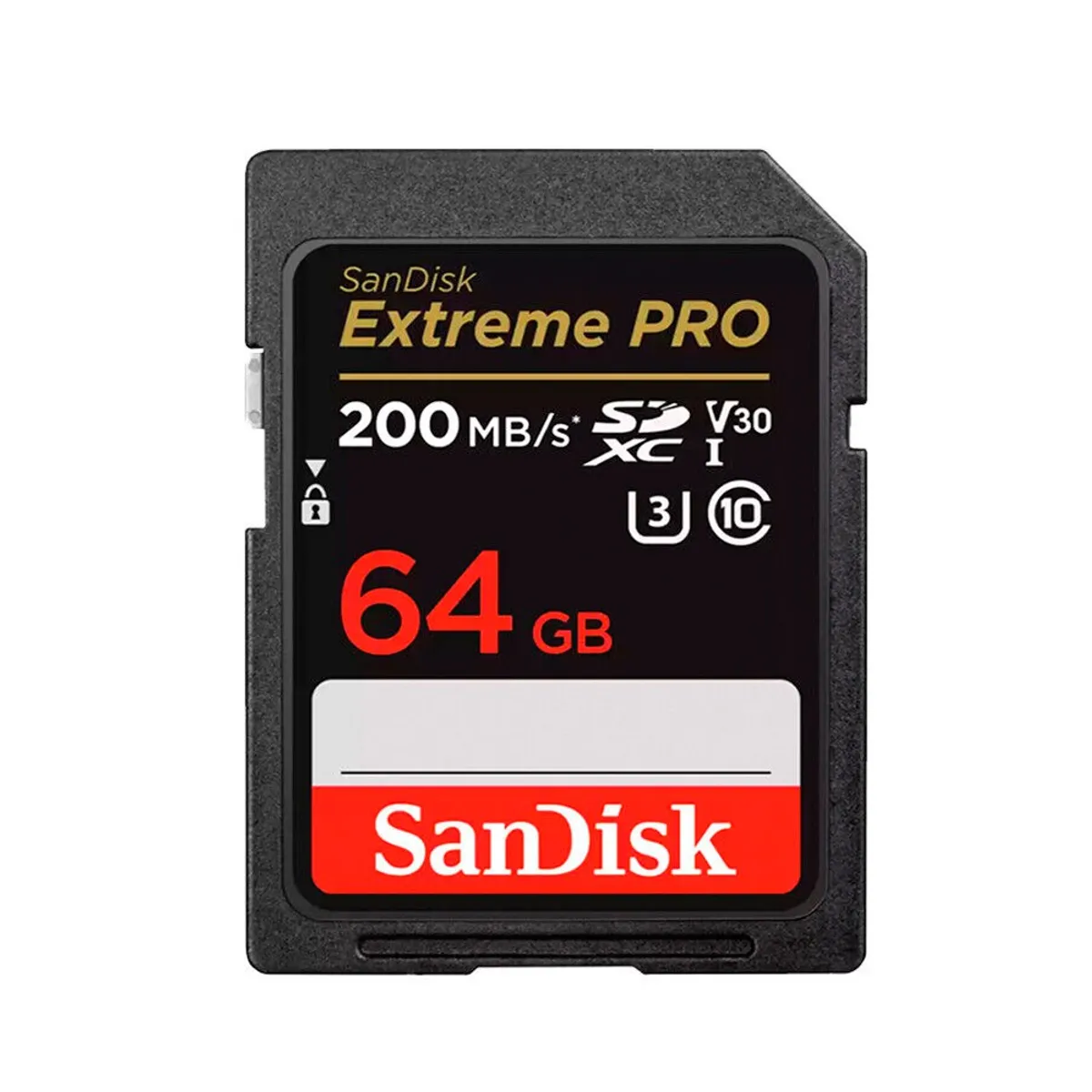 SANDISK - Memoria Sd Sandisk Extreme Pro 64gb 200mbs U3 V30 4k Uhd