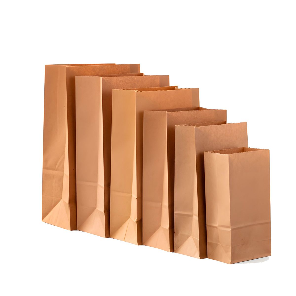 GENERICO - 100 Bolsas De Papel Kraft Para Delivery Envios 33X25X42CM