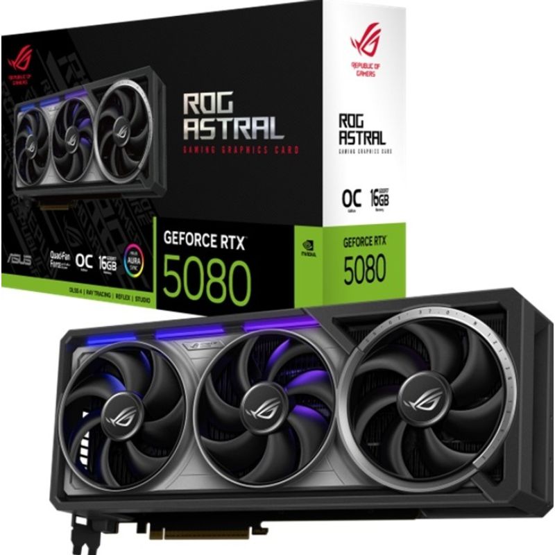 ASUS - Tarjeta de video - ASUS ROG-ASTRAL-RTX5080-O16G-GAMING - 16 GB