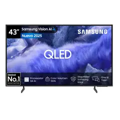 SAMSUNG - 43 QLED QEF1 4K Vision AI Smart TV 2025