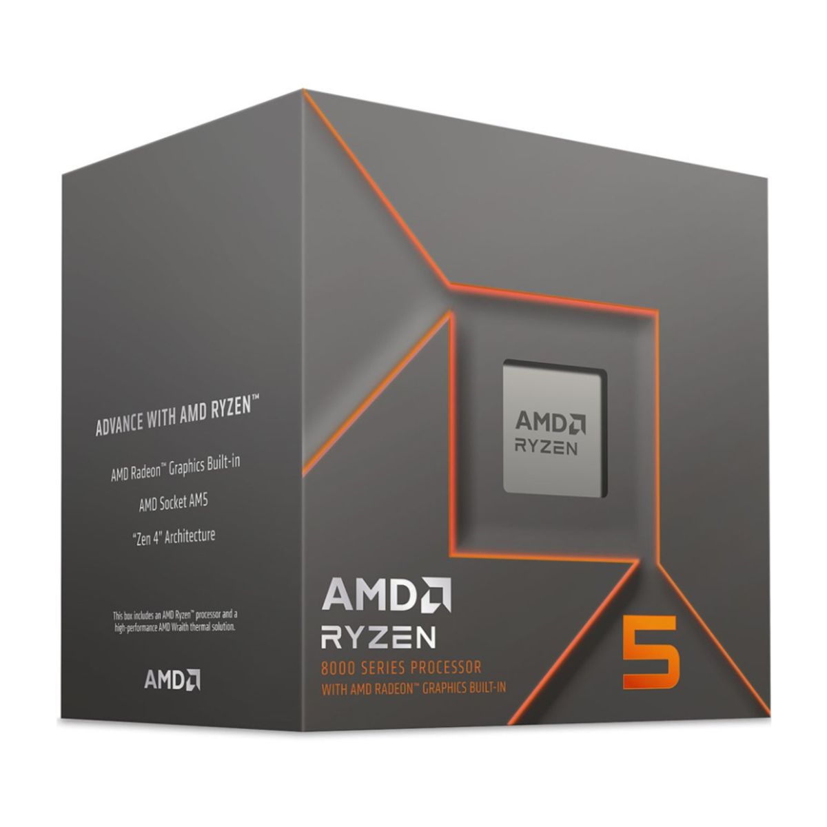 AMD CORP - Procesador AMD Ryzen 5 8500G, 6 Nucleos, 12 Hilos, Gráficos Radeon 740M, Socket