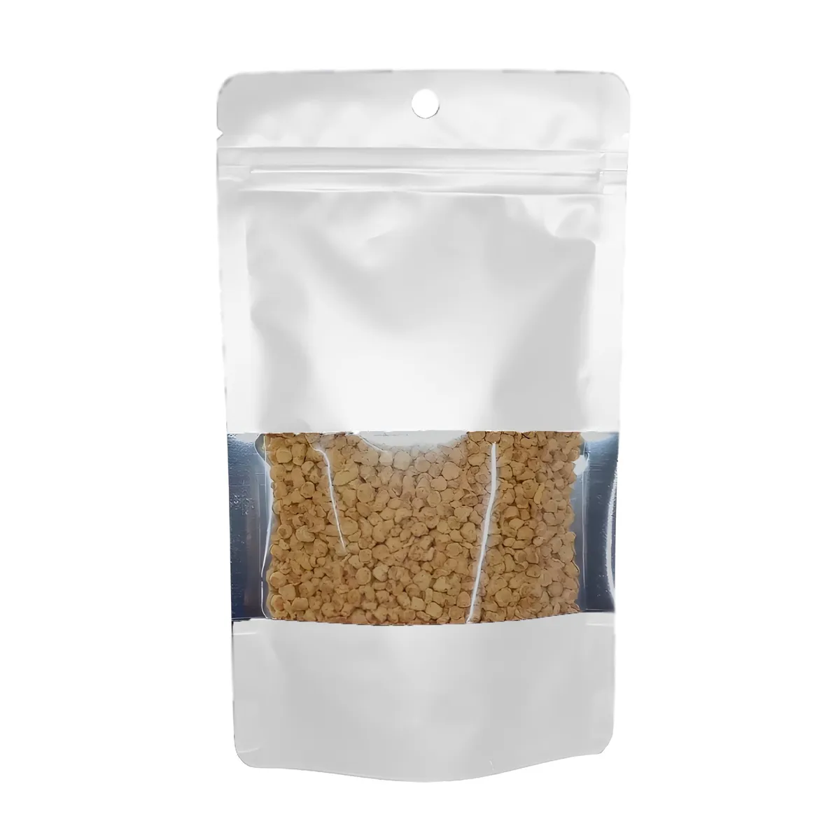 GENERICO - 150 Bolsas DoyPack Aluminio Blanca Hermetico Visor 18X26X8CM