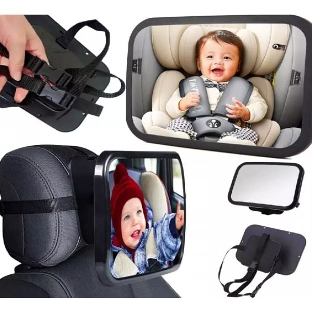 GENERICO - Espejo De Seguridad Para Asiento Trasero De Bebé
