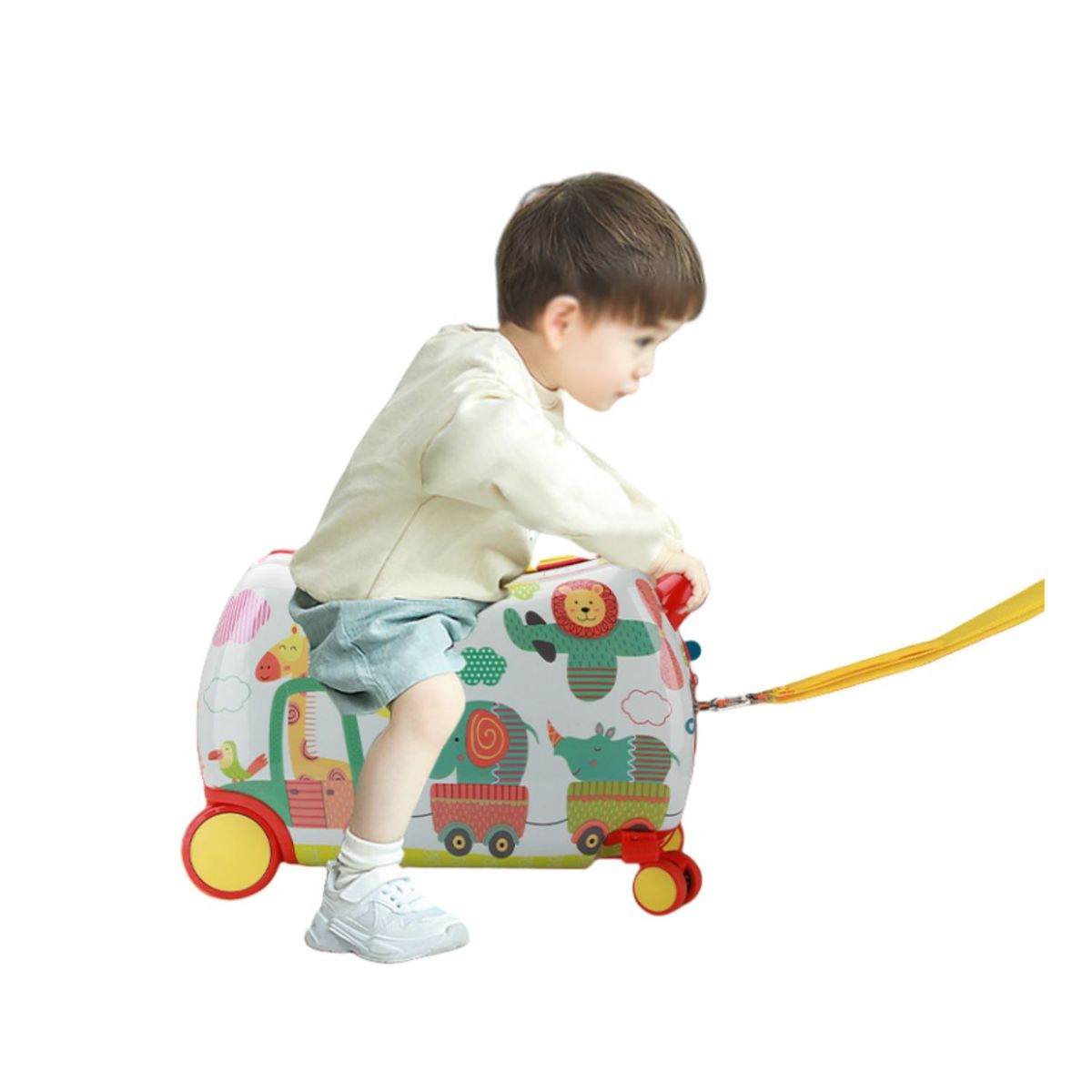 BABYLUNA - Maleta Andador Infantil con Ruedas y Arrastre Animales