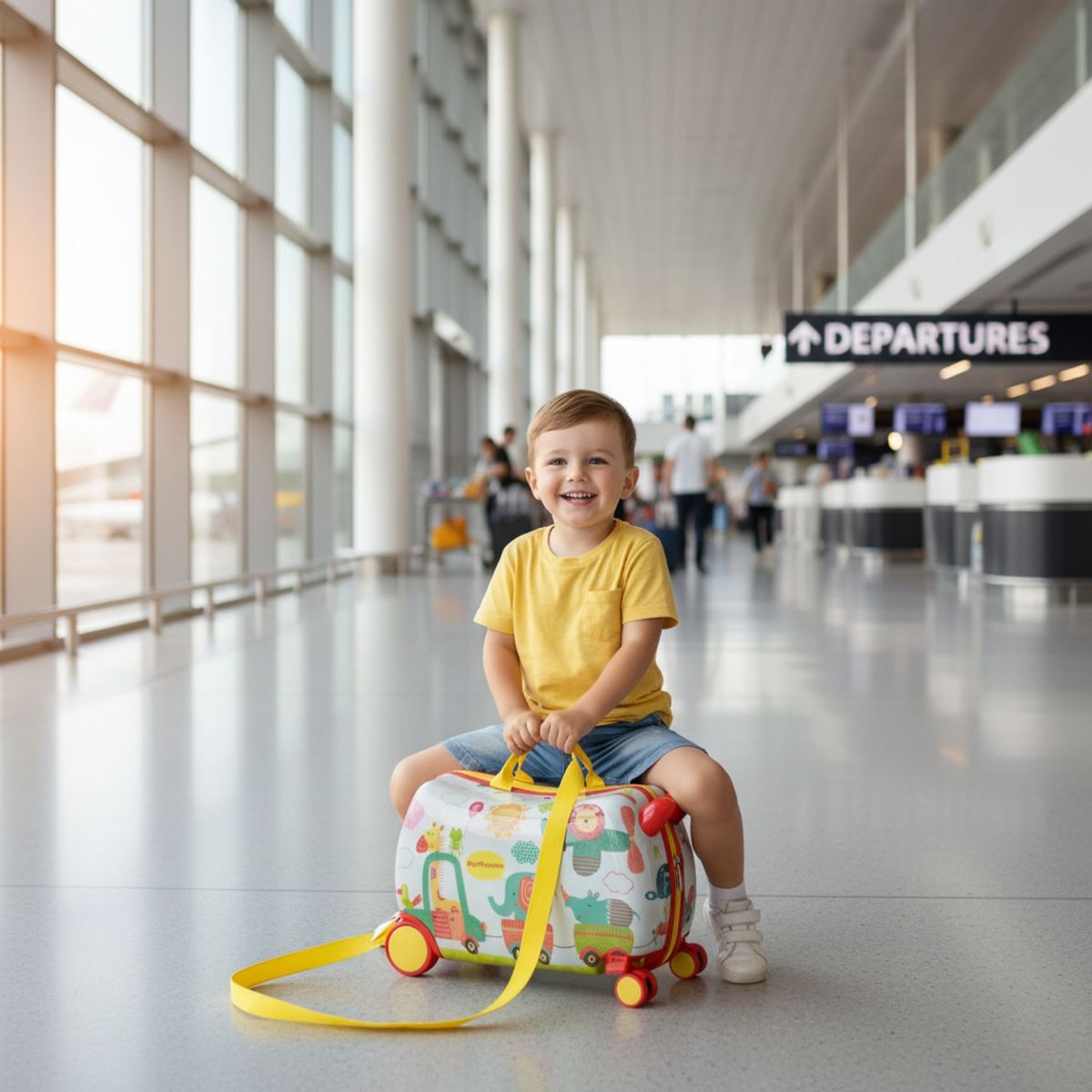 BABYLUNA - Maleta Andador Infantil con Ruedas y Arrastre Animales