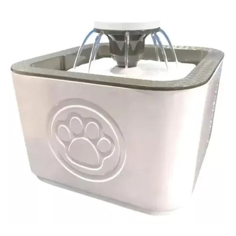 GENERICO - Fuente de agua para gatos y perros de 25 litros 3 modos gris