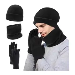 EKOL TACTICA MILITAR - Set Invierno Gorro Polar Cuello Polar Y Guante De Lana