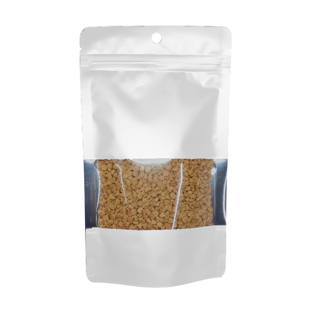 GENERICO - 300 Bolsas DoyPack Aluminio Blanca Hermetico Visor 10X15X6CM