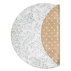 KALEIDO - Alfombra Playmat Antigolpe Reversible Redonda 140cm Terrazo Mostaza