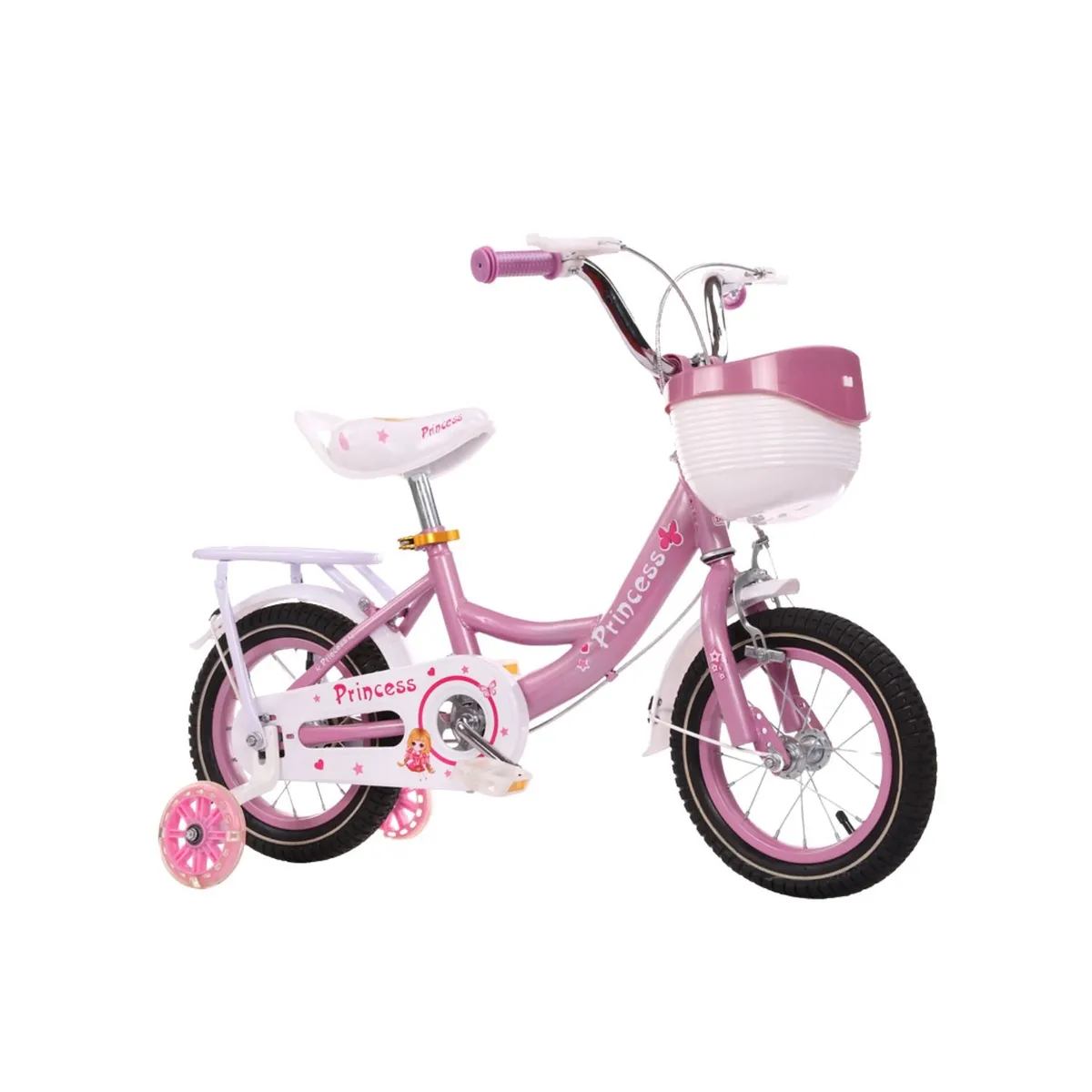 BABYLUNA - Bicicleta Infantil de Aprendizaje Aro 12 – Modelo Princesa