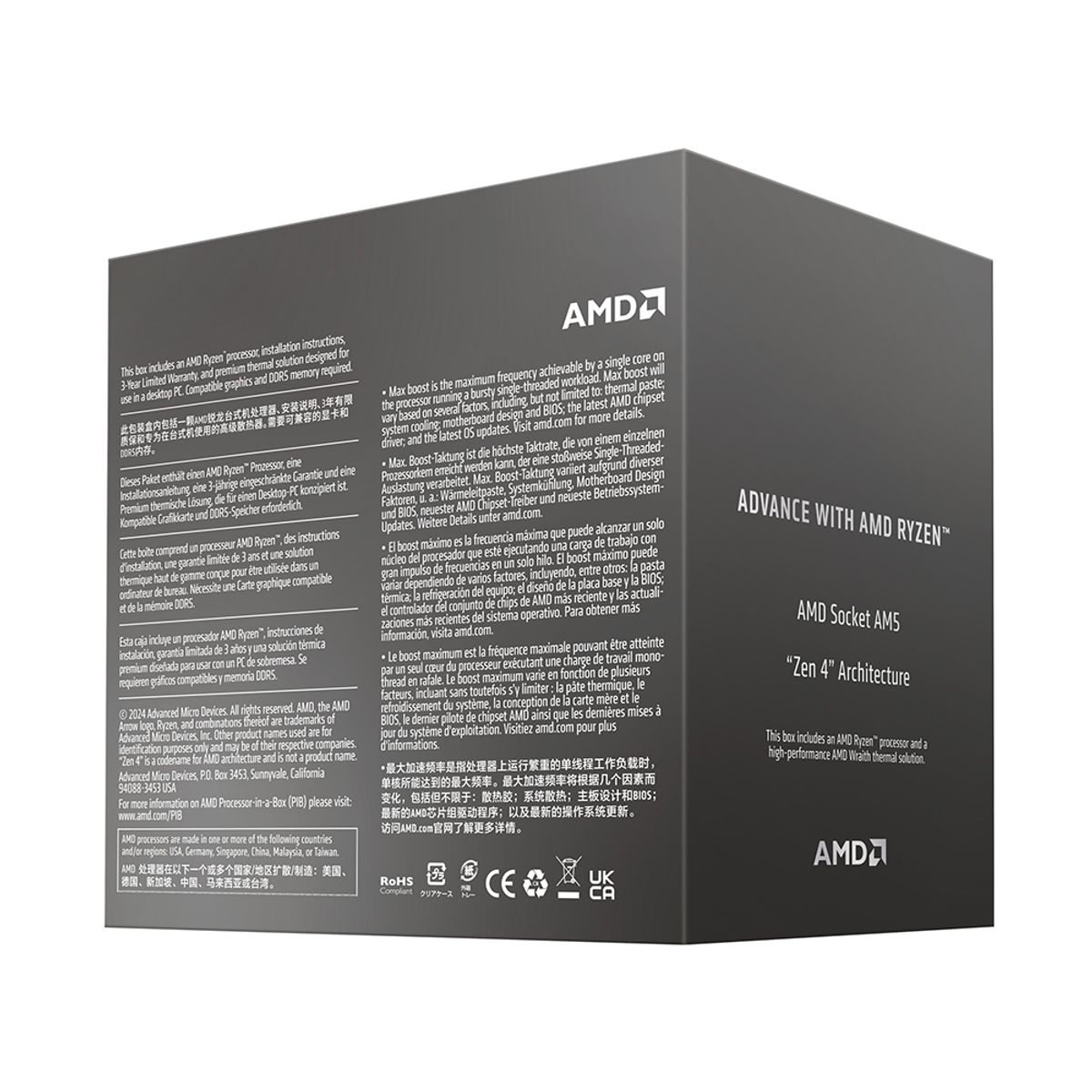 AMD CORP - Procesador AMD Ryzen 7 8700F, 5GHz Max, 8core 16hilos, AM5