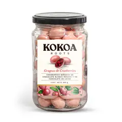 GENERICO - KOKOA ROOTS Grageas Cranberries Chocolate Rosado 200g