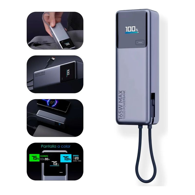 XIAOMI - Xiaomi 165w Power Bank 10000mah Compatiblecon Macbook Y Más