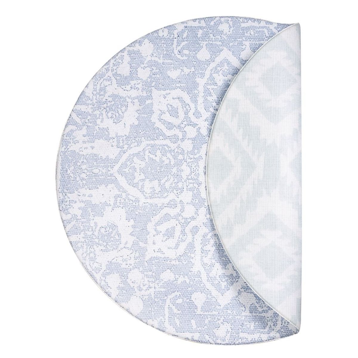 KALEIDO - Alfombra Playmat Antigolpe Reversible Redonda 140cm Persa Azul