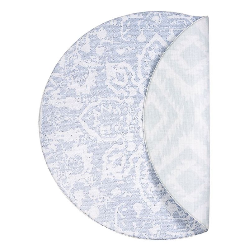 KALEIDO - Alfombra Playmat Antigolpe Reversible Redonda 140cm Persa Azul