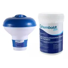 HUMBOLT - Dosificador Flotante + Tabletas De Cloro Triple Acc Humboldt