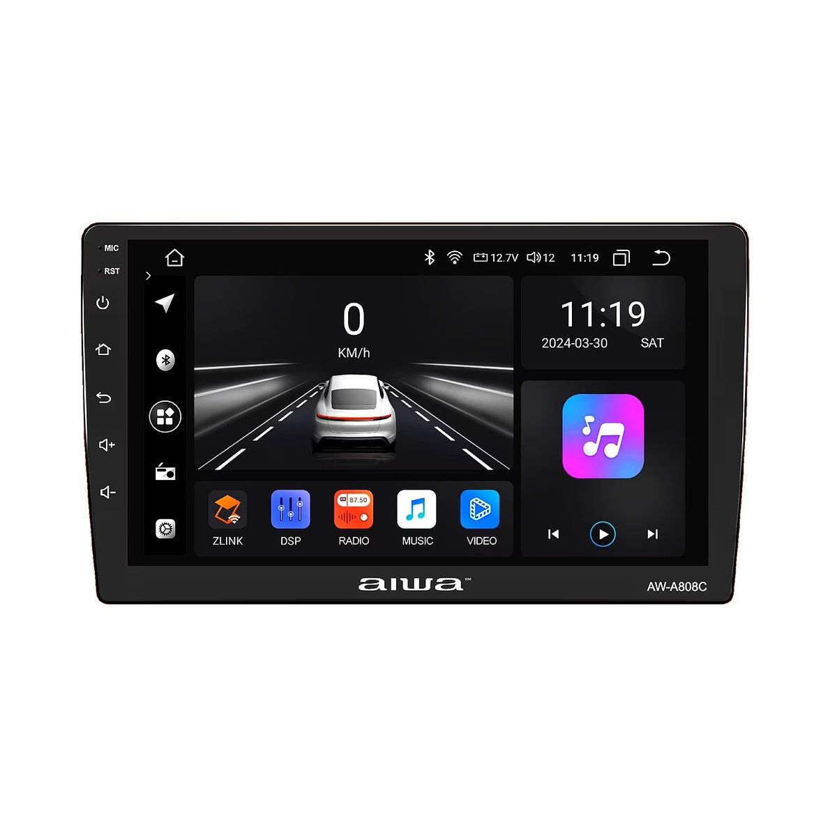 AIWA - Radio Auto Android Aiwa 2 Din Hd 9'' 2gb Ram Wifi Aw-a808c Color Negro