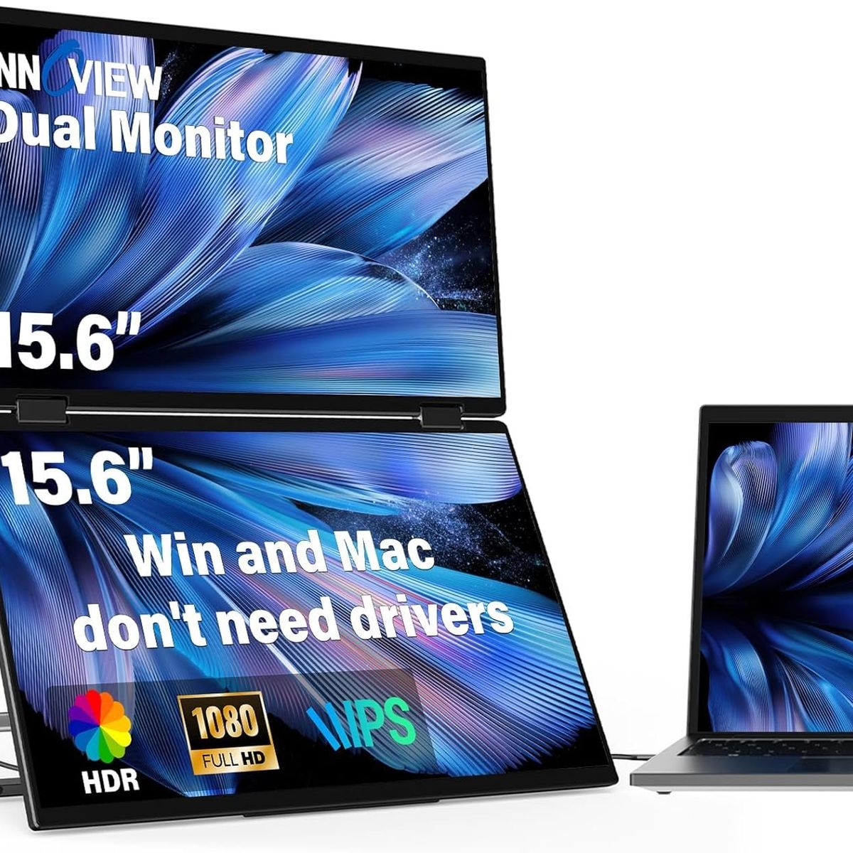 REHISK - Pantalla Portátil Dual InnoView 156 Plegable Full HD