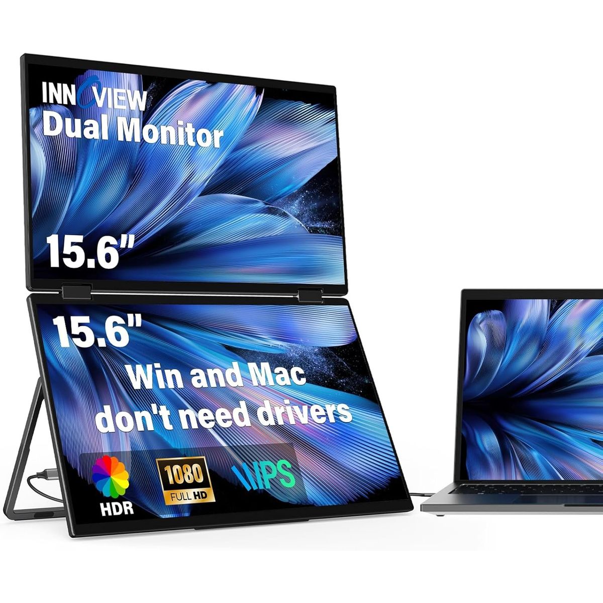 REHISK - Pantalla Portátil Dual InnoView 156 Plegable Full HD