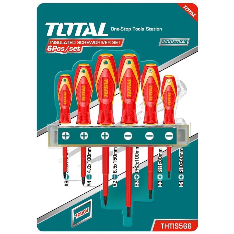 TOTAL TOOLS - Juego Atornillador Aislado 6pcs TOTAL THTIS566