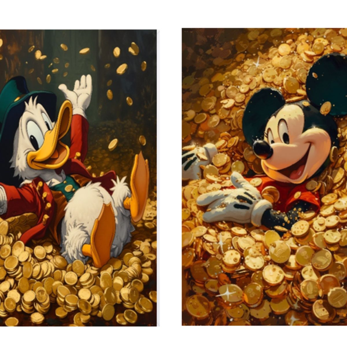 LOS REGALONES - Cuadro Canvas Imagen Mar Adinerado en lienzo Pack X2 Uds 30x50cm Cu