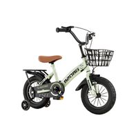 Bicicleta Infantil Aro 12 Cesta y Rueda con luces Verde