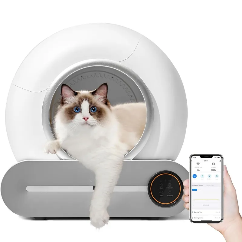 GENERICO - Arenero Robot Automático Para Gatos 2.0 Wifi Color Blanco