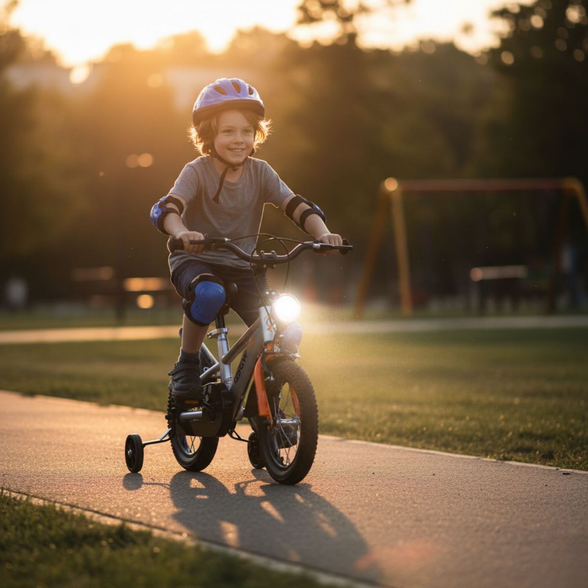 BABYLUNA - Bicicleta Infantil Aro 12 Plateada con Luz Delantera