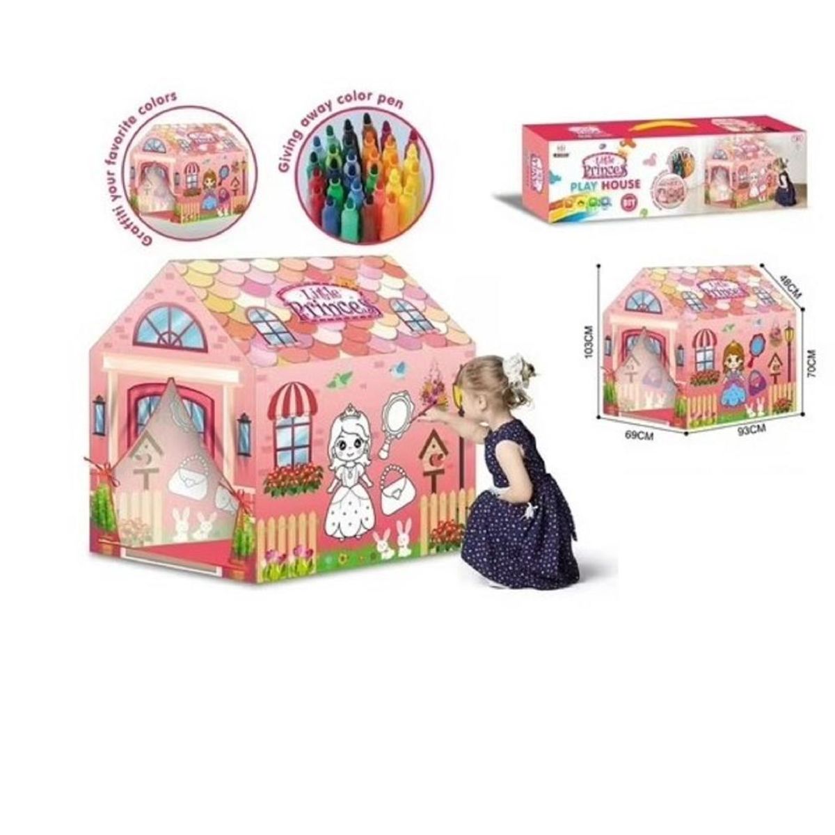 GENERICO - Carpa Infantil de Juegos para Niños- Diversión y creatividad - Rosado