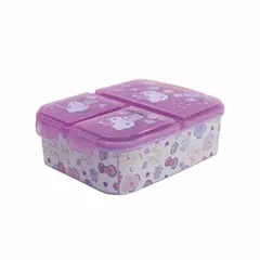 HELLO KITTY - Tupper Contenedor de hermético - Sandwichera con Divisiones