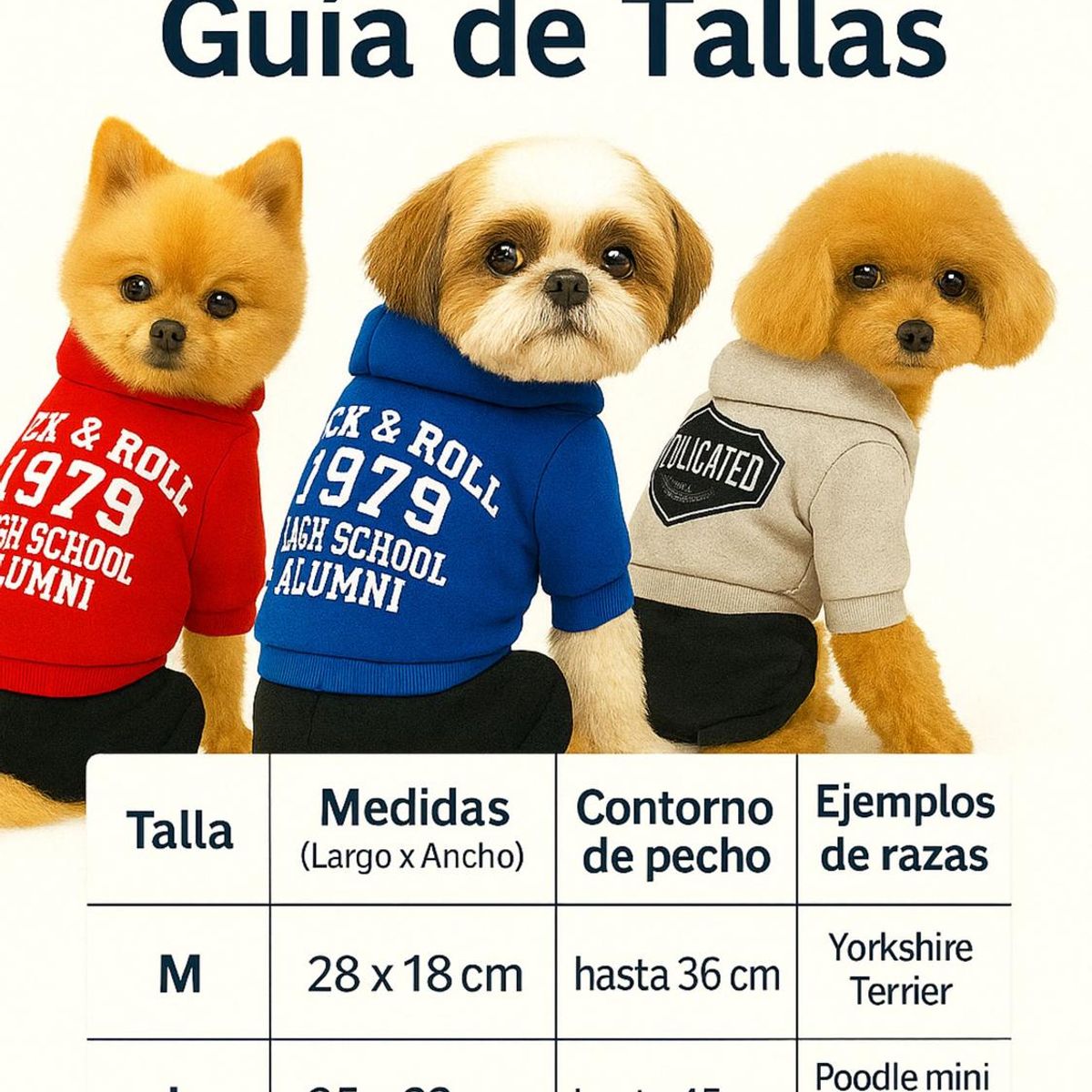 GENERICO - Ropa para mascota Rock polar Talla M 28x18 CM - Azul