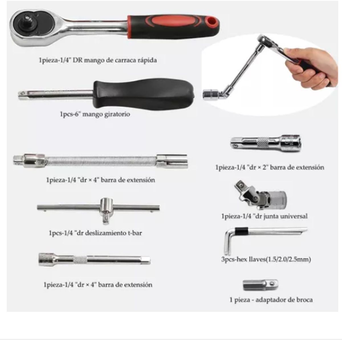 GENERICO - Juego De Dados Y Puntas Magnéticas C Chicharra 14 53pc