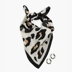 LOUNGE - Set Pañuelo Y Aros Animal Print Mujer