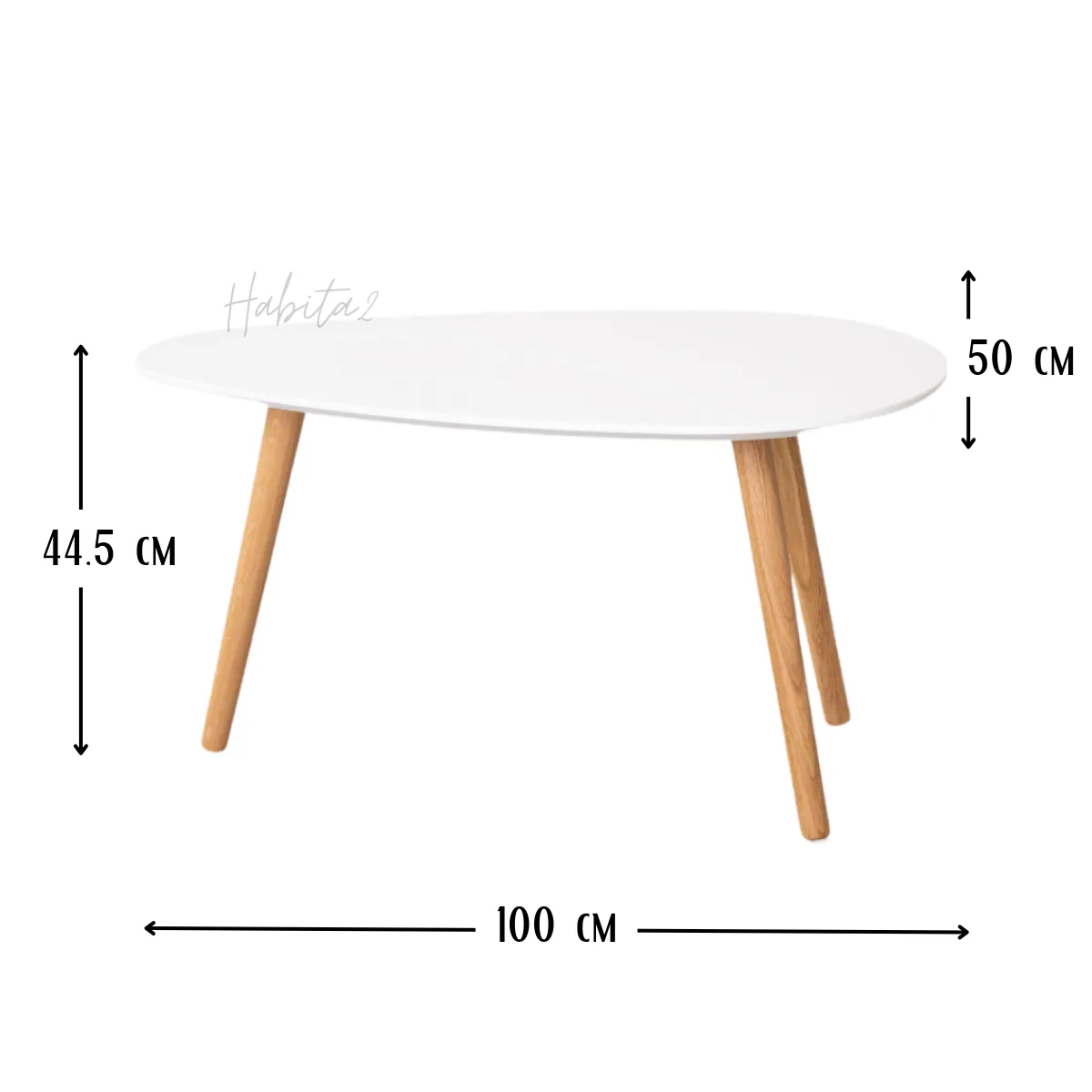 HABITA2 CHILE - Mesa de centro Estela-Blanco