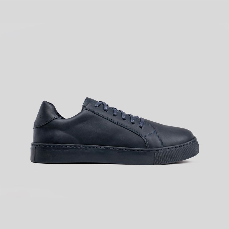 TRAUKO - Zapatilla Cuero Hombre Marino Trauko Montblanc