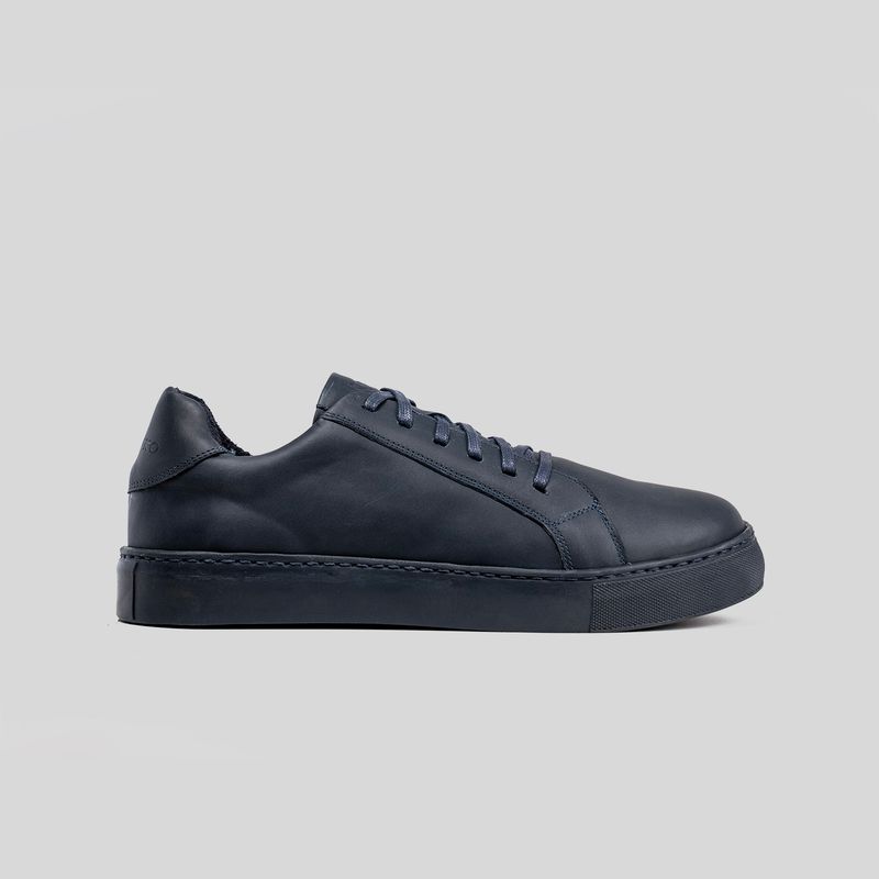 TRAUKO - Zapatilla Cuero Hombre Marino Trauko Montblanc