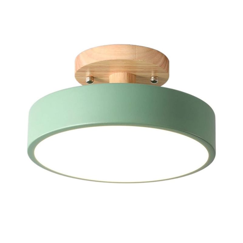 MICRO - Lámpara de techo moderna base madera 3 colore lámparas de pared verde