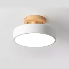 MICRO - Lámpara De Techo Moderna 18cm Base De Madera 3 Colores Blanco