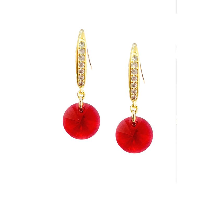 JOYAS MONTERO - Aros Aurora Baño de Oro 24K Cristal Scarleth