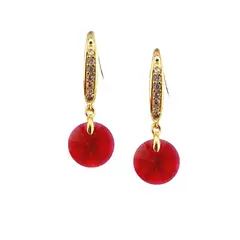 JOYAS MONTERO - Aros Aurora Baño de Oro 24K Cristal Scarleth