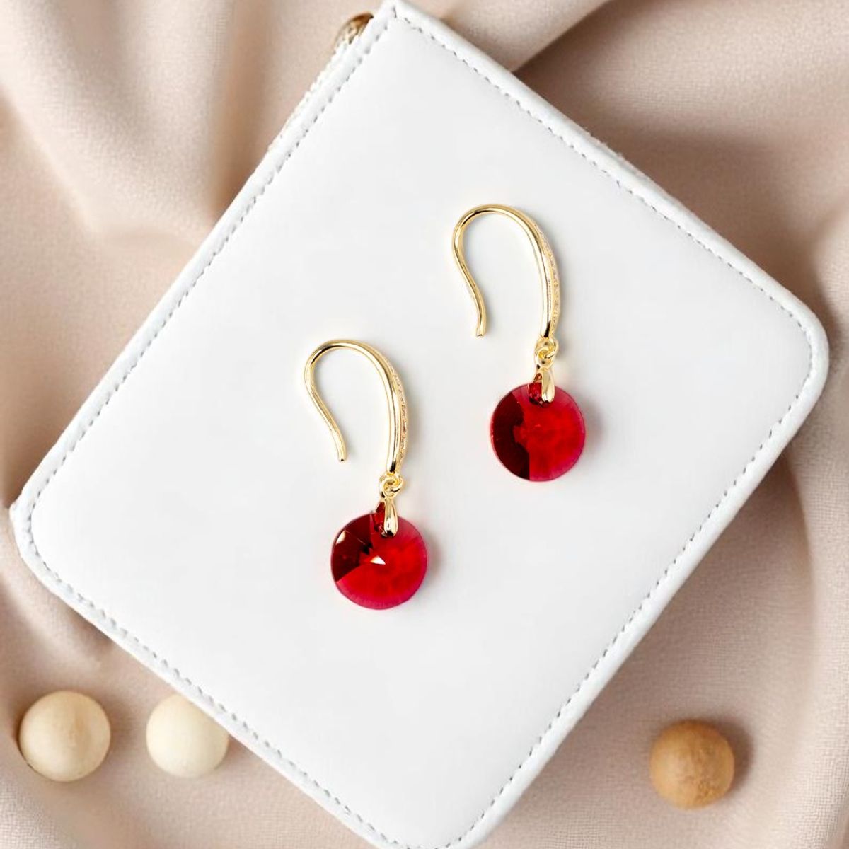 JOYAS MONTERO - Aros Aurora Baño Oro 24K creado cristales de Swarovski® Scarleth
