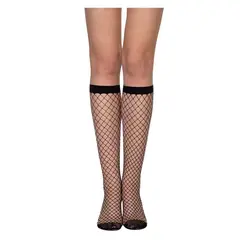 GARSIL - Calceta - Calcetines Largos - Medias Tipo Malla Con Diseños Para Mujer