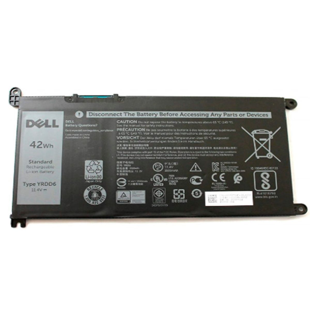DELL - BATERIA DELL YRDD6 3C Batería Latitud Original 42wh Negro
