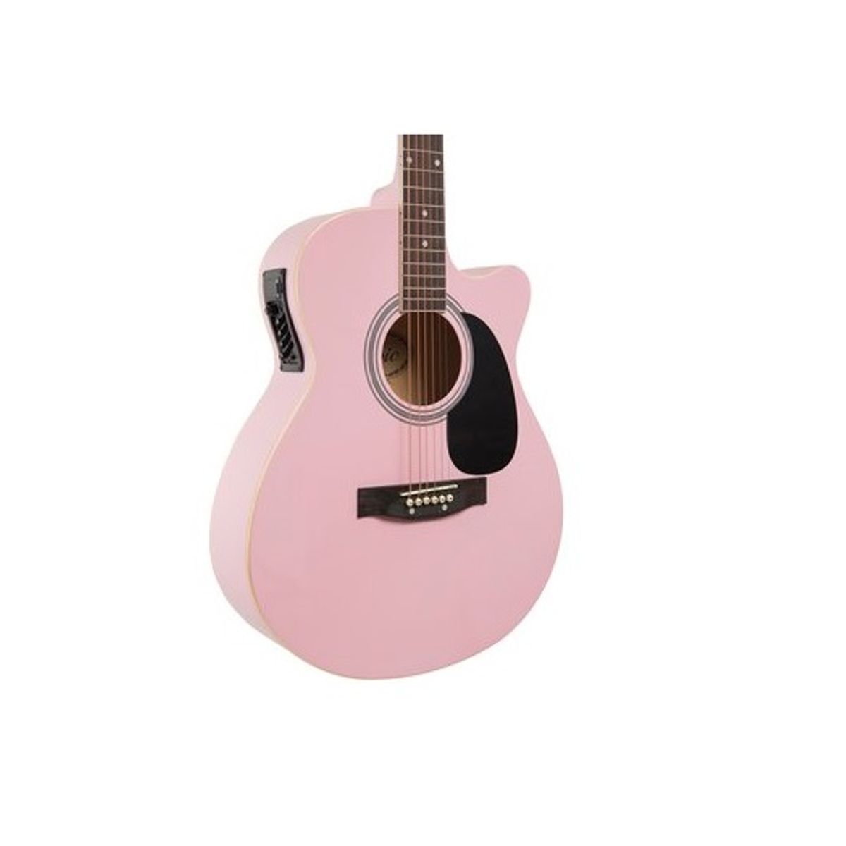 EPIC - Guitarra Electroacústica Epic Rosada 40 Pulgadas con Funda