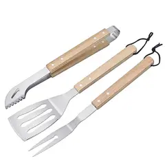 BOHEMIK - Set de Parrilla 3 Piezas Acero Inoxidable.