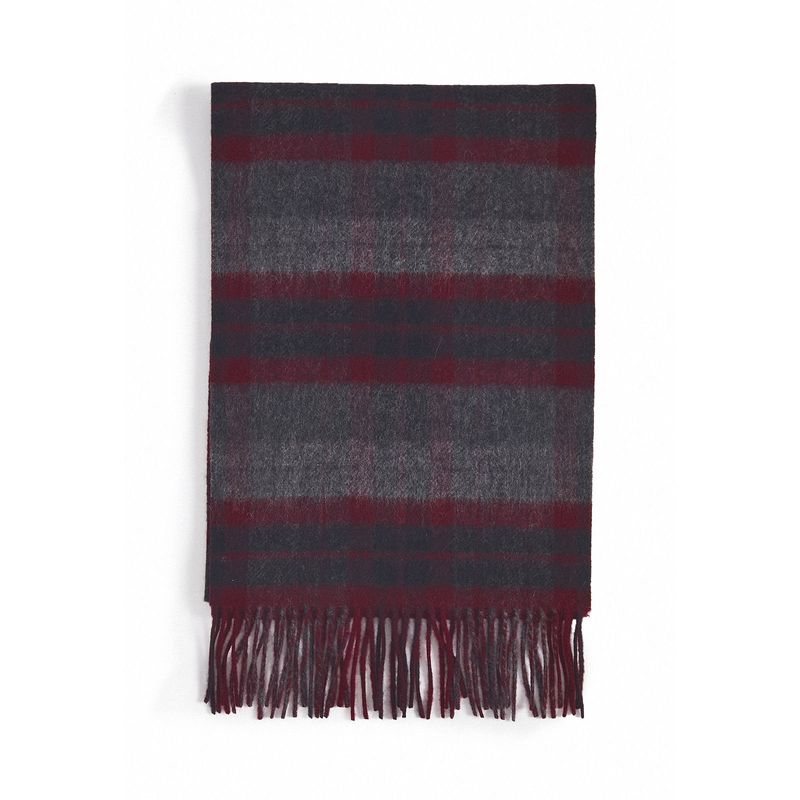 PERRY ELLIS - Bufanda Hombre Lana Merino Burdeo