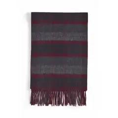 PERRY ELLIS - Bufanda Hombre Lana Merino Burdeo