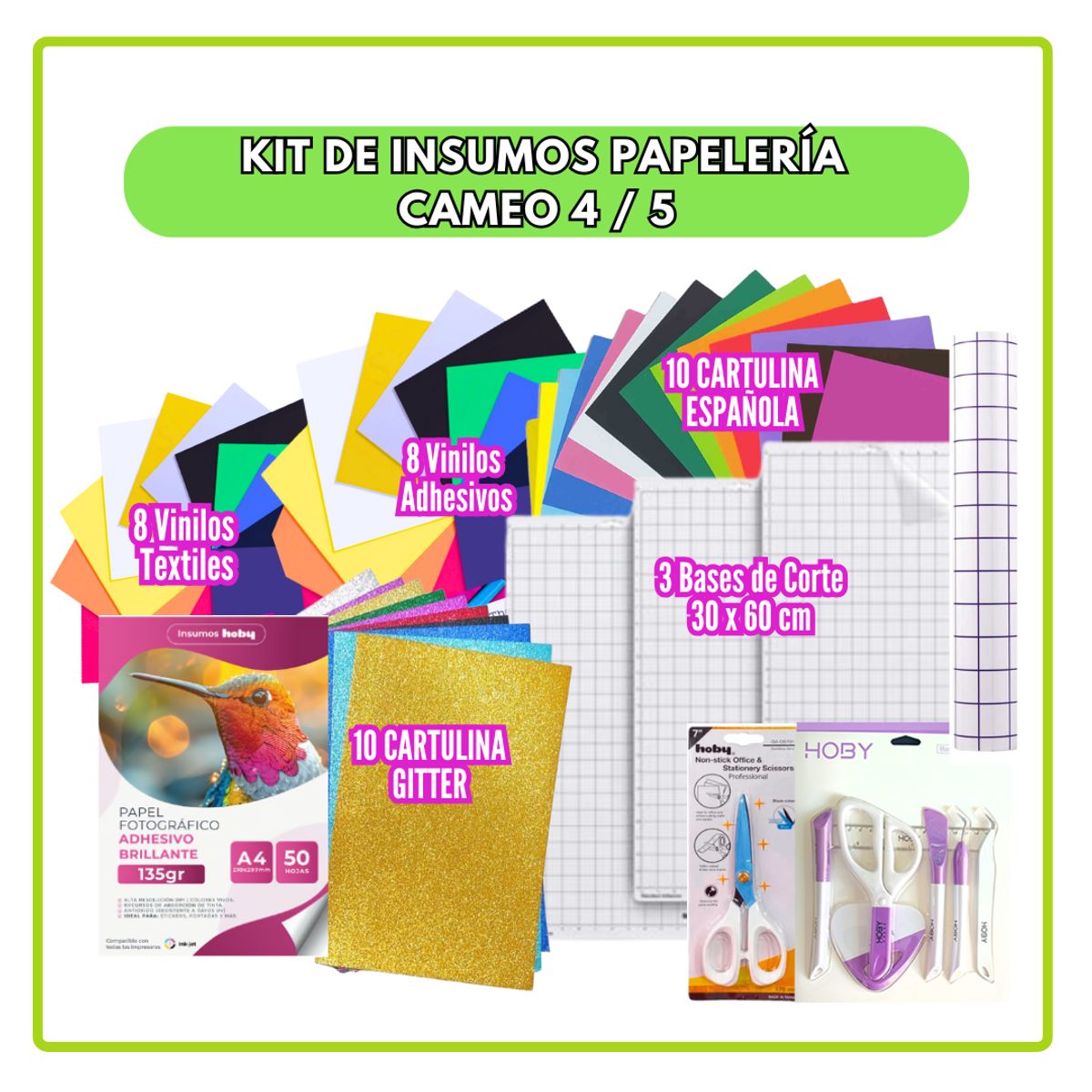 GENERICO - Insumos de papelería para Manualidades y Cameo 4 / Cameo 5
