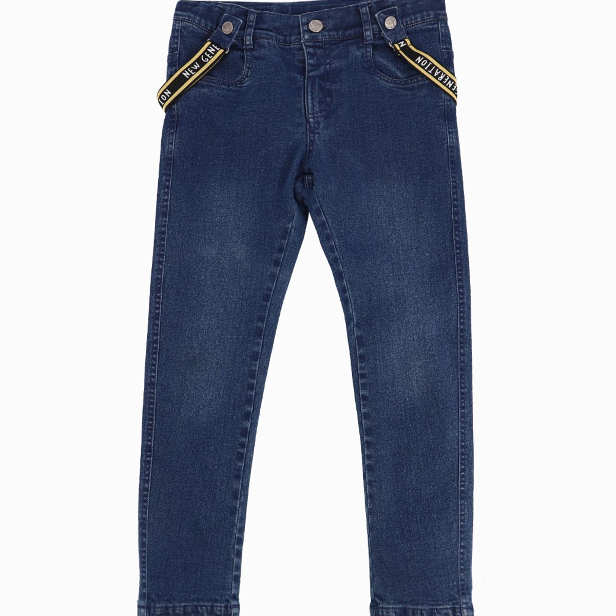 BLACK AND BLUE - Jeans niño suspensores desmontables denim azul Black and Blue